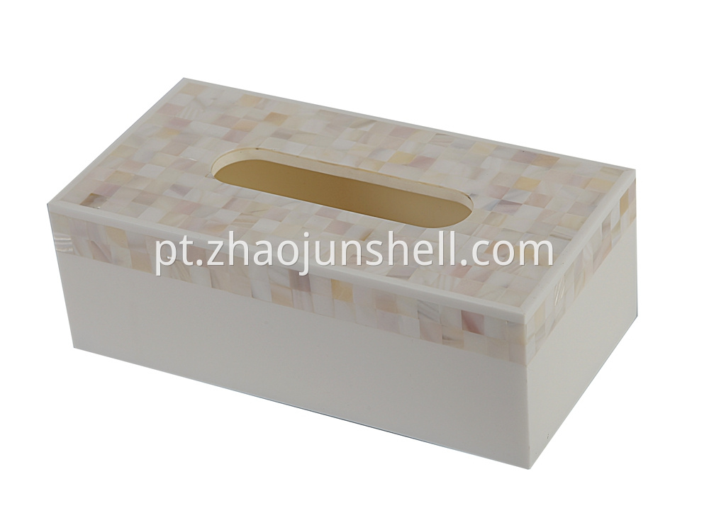 river shell tissue box